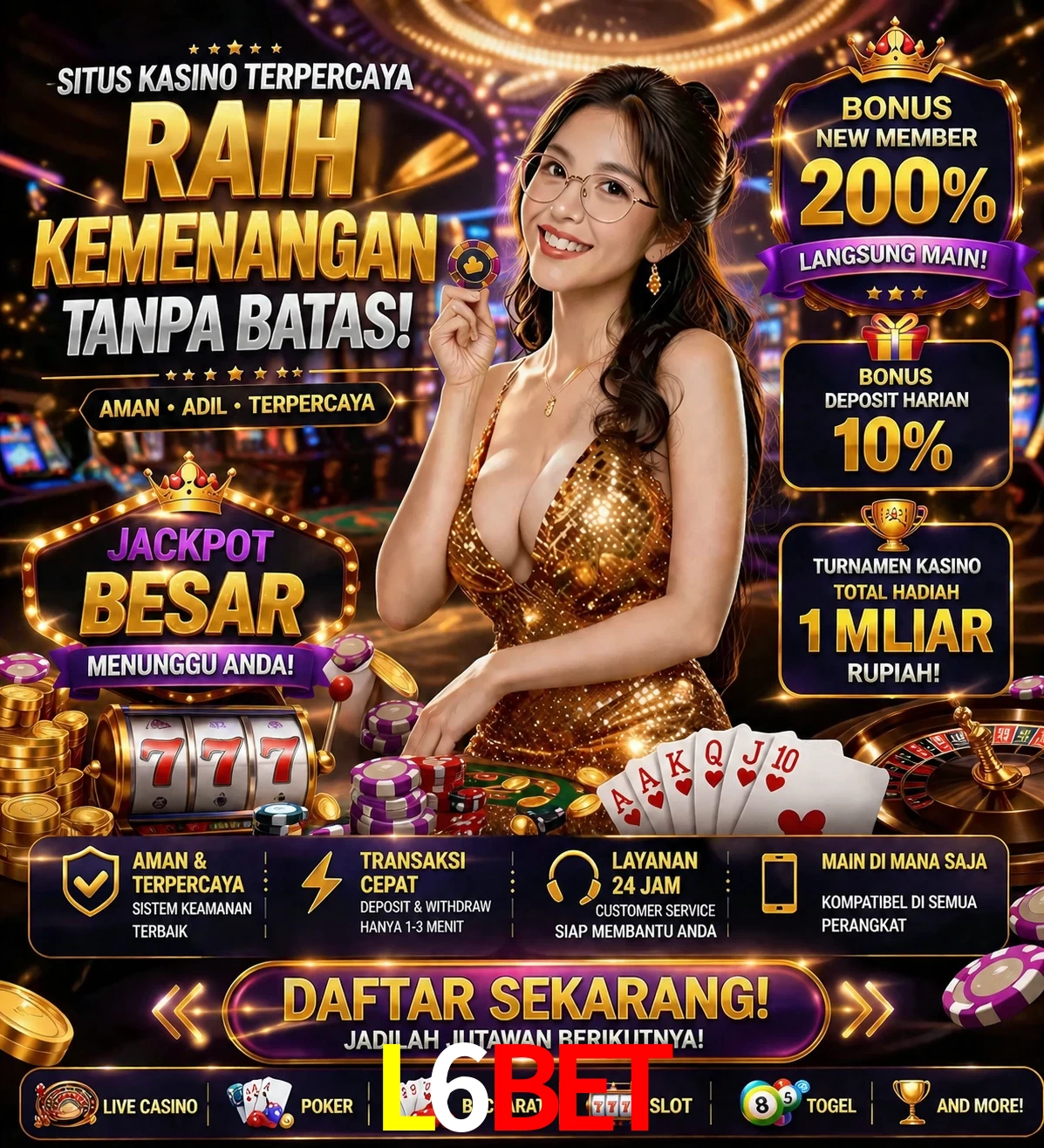 Roleta e blackjack L6Bet